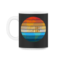 Load image into Gallery viewer, Earth Day Everyday Vintage Planet Pine Tree Green Preserve - 11oz Mug - Black on White