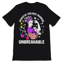 Load image into Gallery viewer, Domestic Violence Warrior Unbreakable Awareness Purple Ribbon Warrior