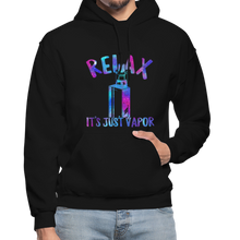 Load image into Gallery viewer, Relax It's Just Vapor Hoodie - black