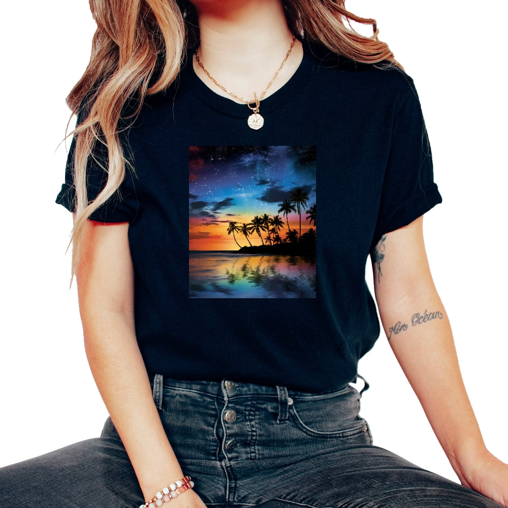 Grand Cayman Starry Night Shirt Tropical Sky Tee Island Paradise - Unisex T-Shirt - Black