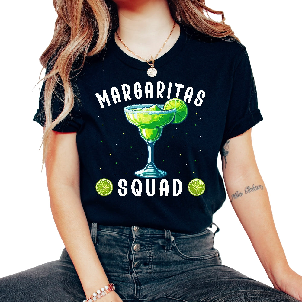 Margaritas Squad Lime Mexican Mexico Cinco De Mayo T Shirt - Unisex T-Shirt - Black