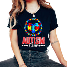 Load image into Gallery viewer, Autism Awareness Shirt, Autism Crew Tee, Embracing Uniqueness &amp; - Unisex T-Shirt - Black
