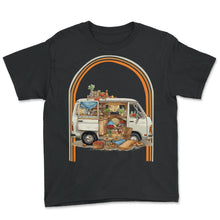 Load image into Gallery viewer, Passover Jewish Hippie Van Retro - Youth Tee - Black
