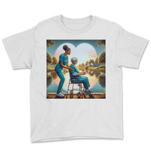Load image into Gallery viewer, CNA Week Reflections Compassionate Care T Shirt - Youth Tee - White
