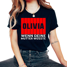 Load image into Gallery viewer, Olivia Wenn Deine Mutter Wüsste Malle Hit Mallorca Party Malle - Unisex T-Shirt - Black
