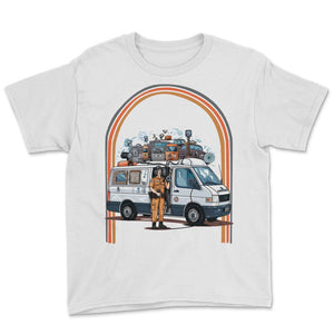 911 Dispatcher Hippie Van Retro - Youth Tee - White