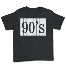 Load image into Gallery viewer, 90s Outfit 90s Costume Party Retro Clothing Fancy Dress - Youth Tee - Black
