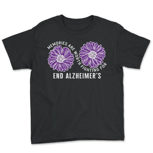 Alzheimer Shirt, Memories Are Worth Fighting For End Alzheimer's Tee,