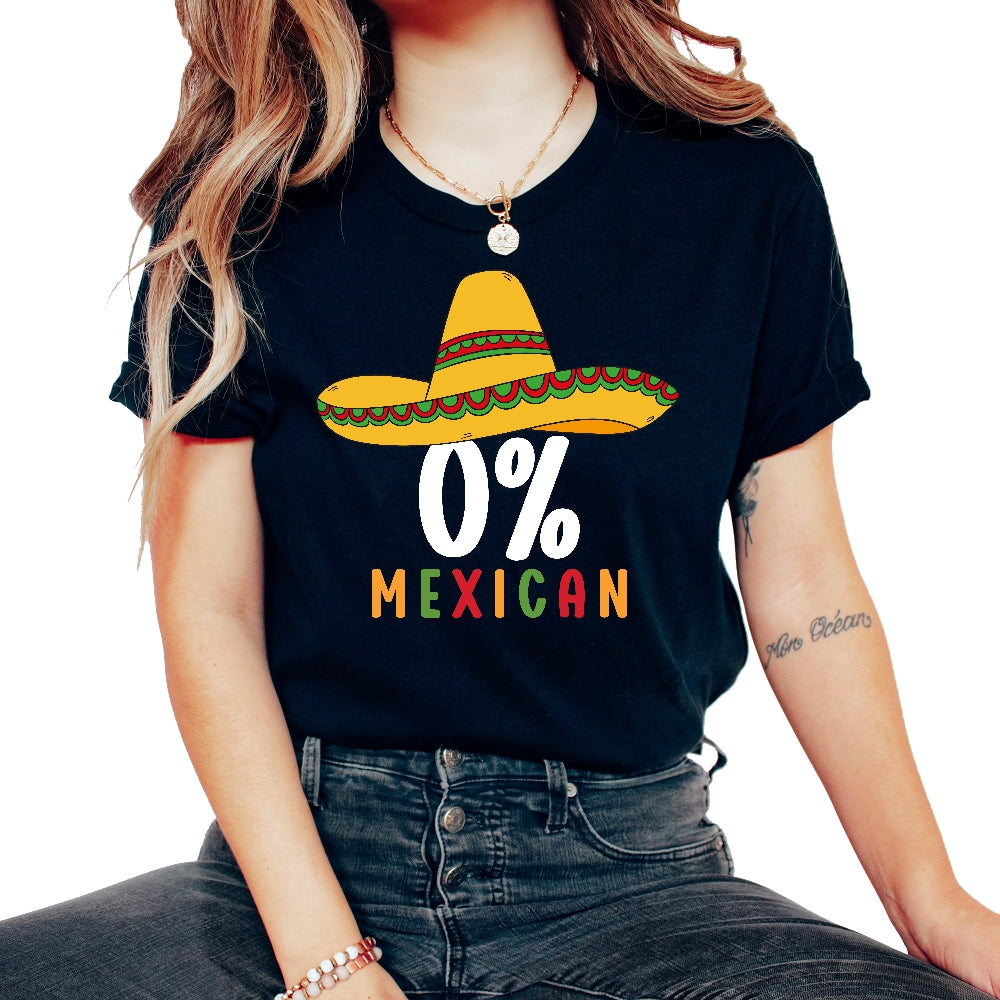 Zeo Percent Mexican Sombrero Fiesta Funny Mexico Cinco De Mayo T Shirt - Unisex T-Shirt - Black