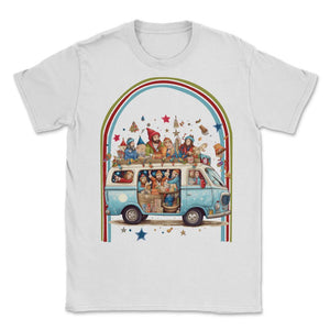 Purim Jewish Hippie Van Retro - Unisex T-Shirt - White