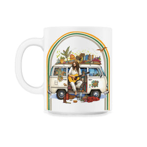 Single Awareness Day Self Love Hippie Van Retro - 11oz Mug - White