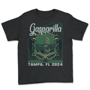 Gasparilla 2024 Trident Sea Tampa FL - Youth Tee - Black