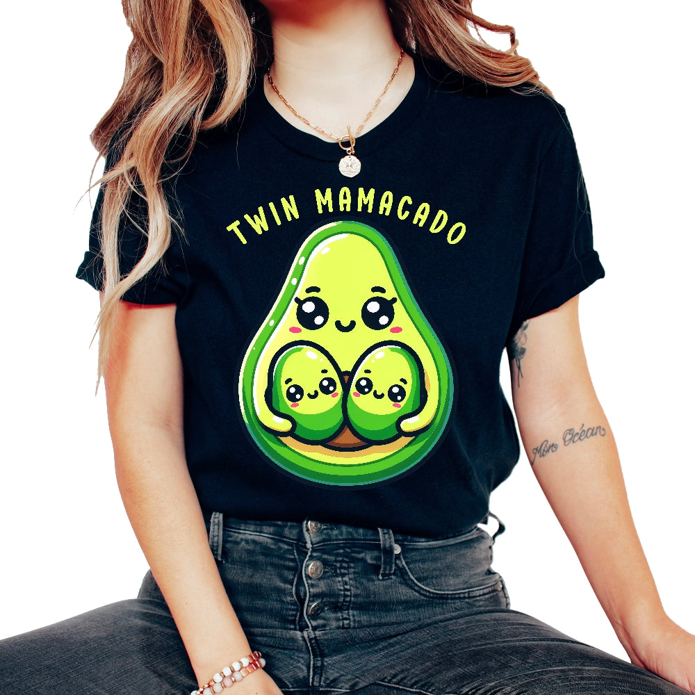 Twin Mamacado Avocado Mexican Mexico Cinco De Mayo T Shirt - Unisex T-Shirt - Black