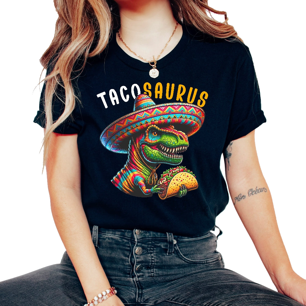 Tacosaurus Trex Taco Mexican Food Mexico Cinco De Mayo T Shirt - Unisex T-Shirt - Black