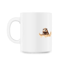 Load image into Gallery viewer, Shadow Seeker Humorous Groundhog Day Shadow Pocket Tee - 11oz Mug - White
