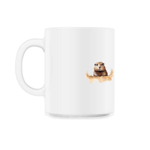 Shadow Seeker Humorous Groundhog Day Shadow Pocket Tee - 11oz Mug - White