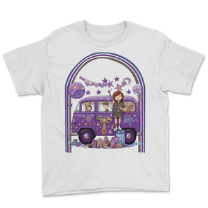 Month of Military Child Hippie Van Retro 1 - Youth Tee - White