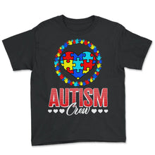 Load image into Gallery viewer, Autism Awareness Shirt, Autism Crew Tee, Embracing Uniqueness &amp; - Youth Tee - Black
