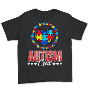 Autism Awareness Shirt, Autism Crew Tee, Embracing Uniqueness & - Youth Tee - Black