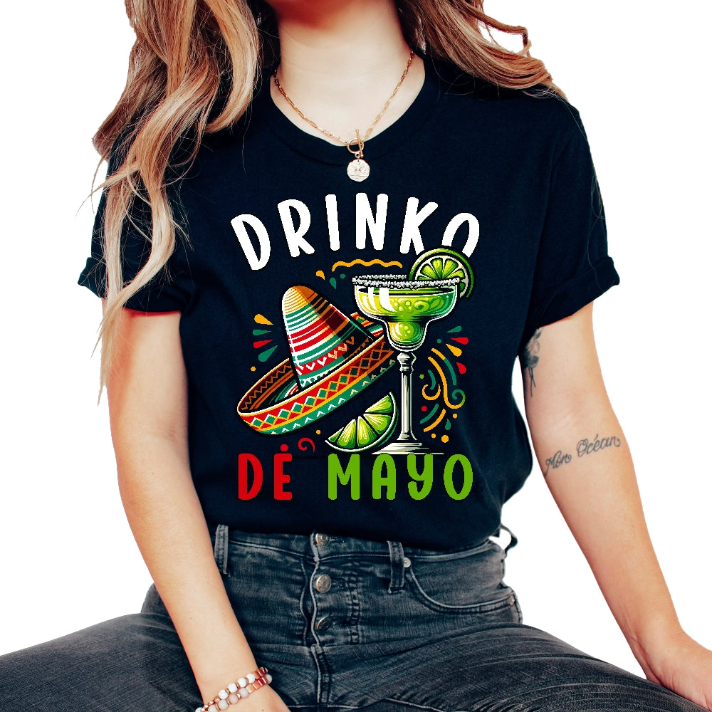 Drinko De Mayo Mexican Mexico Cinco De Mayo T Shirt - Unisex T-Shirt - Black