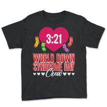 Load image into Gallery viewer, Down Syndrome Shirt, World Down Syndrome Day Crew Tee, Rocking Extra - Youth Tee - Black
