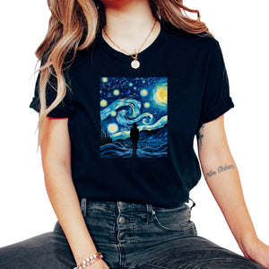 PTSD Awareness Starry Night Shirt Resilient Sky Tee Healing Galaxy - Unisex T-Shirt - Black
