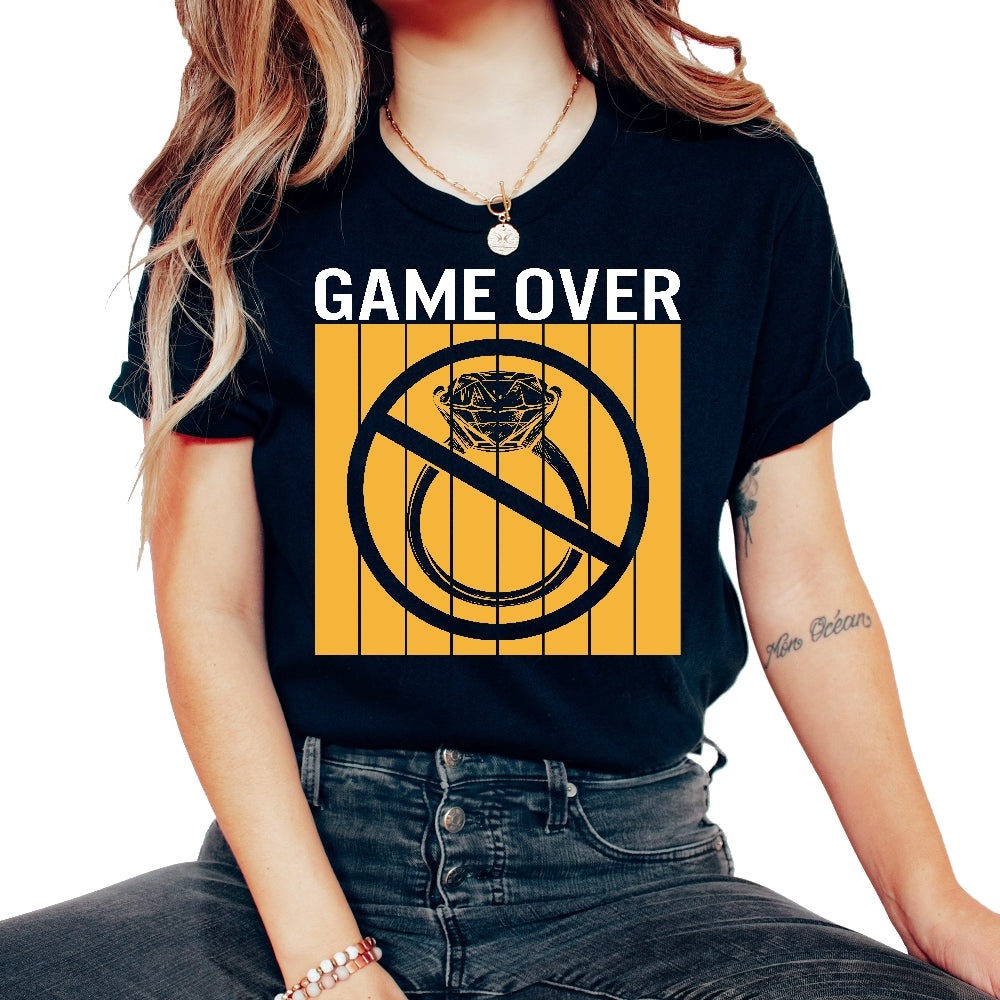 Men's Game Over JGA Funny Stag Night Groom Gamer - Unisex T-Shirt - Black