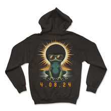 Load image into Gallery viewer, 4 08 24 Frog Solar Eclipse T Shirt - Hoodie - Black
