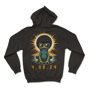 4 08 24 Frog Solar Eclipse T Shirt - Hoodie - Black