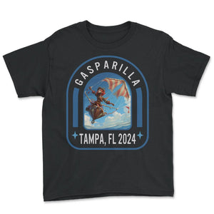 Gasparilla 2024 Pirate Kite Skies Tampa FL - Youth Tee - Black