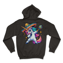 Load image into Gallery viewer, Unicorn Dab Dabing Sombrero Maracas Mexican Mexico Cinco De Mayo T - Hoodie - Black

