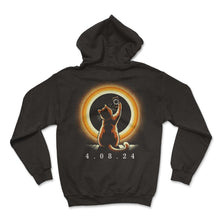 Load image into Gallery viewer, 04 08 24 Cat Selfie Solar Eclipse T Shirt - Hoodie - Black
