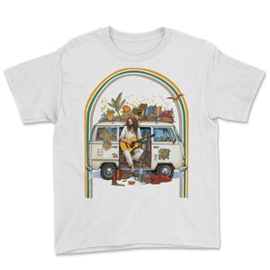 Single Awareness Day Self Love Hippie Van Retro - Youth Tee - White