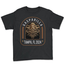 Load image into Gallery viewer, Gasparilla 2024 Rope Beard Tampa FL - Youth Tee - Black
