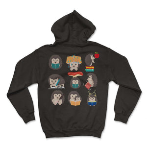 Book Shirt, Hedgehog Bedtime Storybook Adventures Tee, Cute Hedgehog - Hoodie - Black