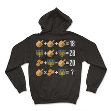 Load image into Gallery viewer, Math Shirt, Math Order Of Operations Dreidel Menorah Latke Tee, - Hoodie - Black
