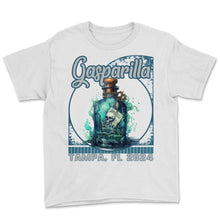 Load image into Gallery viewer, Gasparilla 2024 Message Bottle Tampa FL - Youth Tee - White
