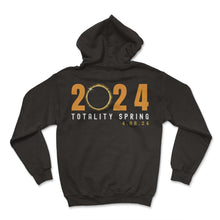 Load image into Gallery viewer, 2024 Totality Spring 4 08 24 Solar Eclipse T Shirt - Hoodie - Black
