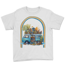 Load image into Gallery viewer, Grand Cayman Islands Hippie Van Retro - Youth Tee - White

