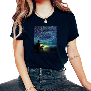 Programmer Starry Night Shirt Coding - Unisex T-Shirt - Black