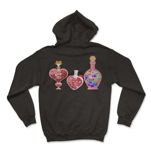 Nurse Shirt, Love Care Mom Mothers Day Love Bottles Tee, Mom's Love - Hoodie - Black