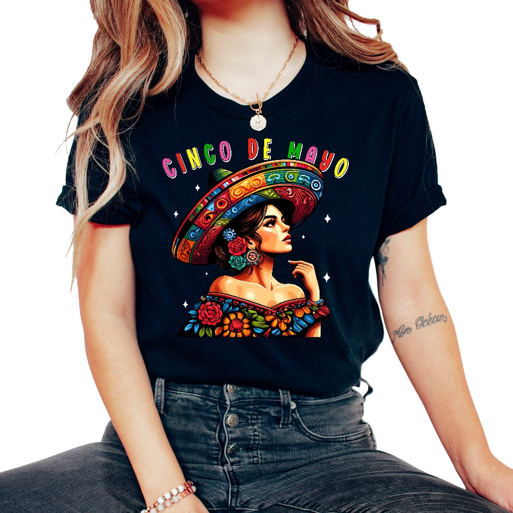 Cinco De Mayo Woman Mexican Cinco De Mayo T Shirt - Unisex T-Shirt - Black