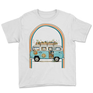 Suicide Prevention Hippie Van Retro Copy - Youth Tee - White