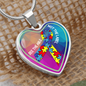Autism Heart Necklace Awareness