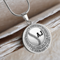 AJ Custom Name Baseball Necklace