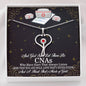 CNA Nurse Necklace with Stethoscope Message Card Birthday Graduation Gift For Certified Nursing Assistant Women Future Nurses Jewerly