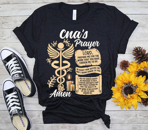 CNA Nurse Week CNA's Prayer Faith Nursing Certified Nurse Assistant Women Gift T-shirt