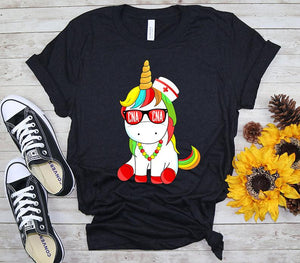 CNA Cute Colorful Unicorn Certified Nursing Assistant Nurse Week Celebration Women Gift T-shirt