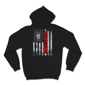 Funny Fathers Day Shirt Goat Dad USA American Flag Goats Lover