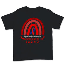 Load image into Gallery viewer, CHD Awareness Shirt Mama of Warrior Congenital Heart Defect Red Blue
